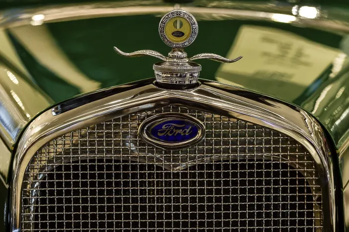 Framed Print : Detail front Ford model A