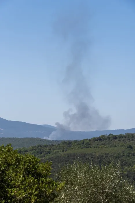 Framed Print : Forest fire in Tuscany, Grosseto province Framed Print : Forest fire in Tuscany, Grosseto province