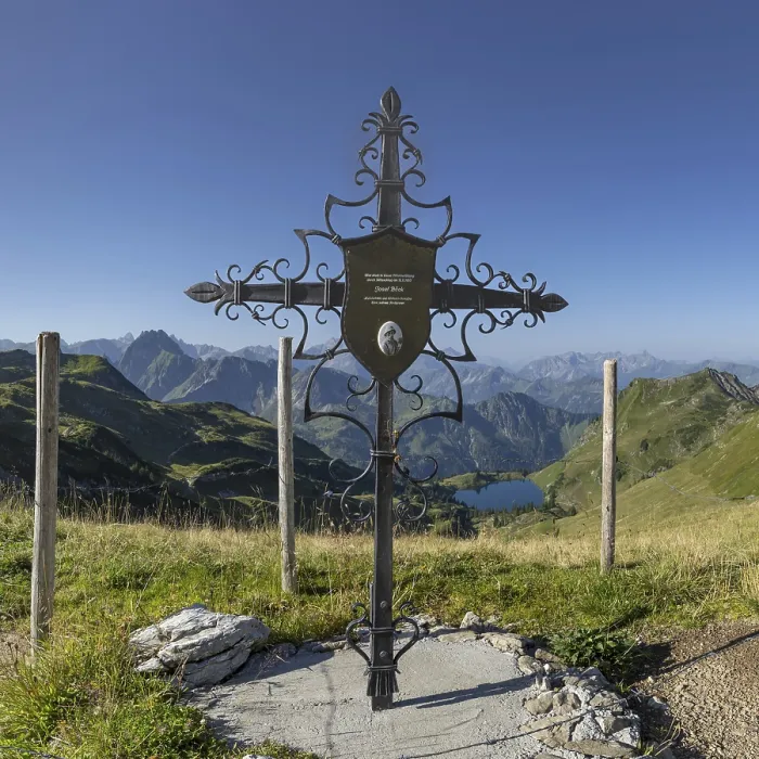 Framed Print : Forged memorial cross for Josef Bock