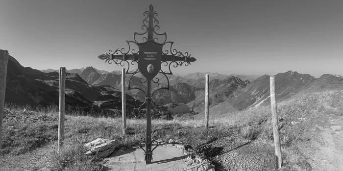 Framed Print : Forged memorial cross for Josef Bock