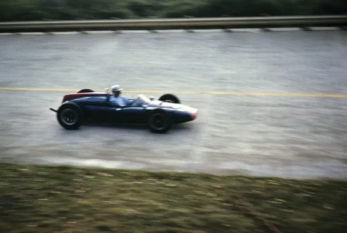 Framed Print : Formula 1 Italian Grand Prix in Monza, September 1961, probably Roy Salvadori, Cooper Climax car
