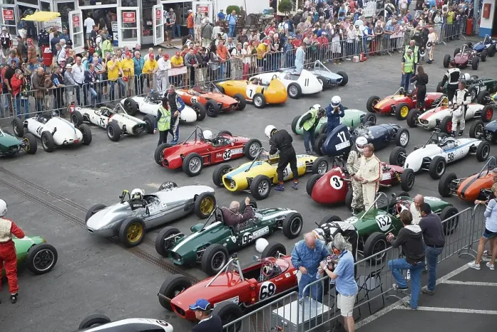 Framed Print : Formula Junior cars, lined up on the Parc Ferme Framed Print : Formula Junior cars, lined up on the Parc Ferme