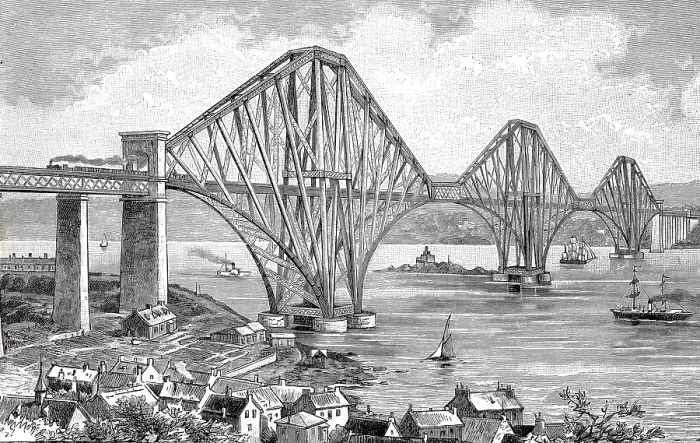 Framed Print : Forth Bridge, double-track railway bridge over the Firth of Forth