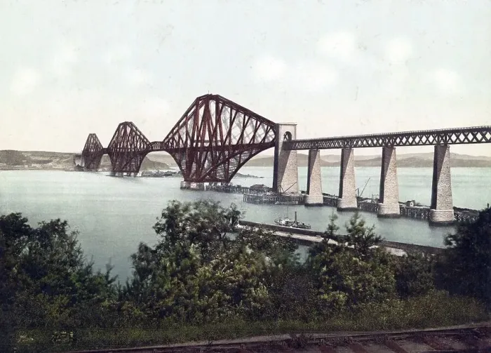 Framed Print : The Forth Bridge, Scotland, c. 1890