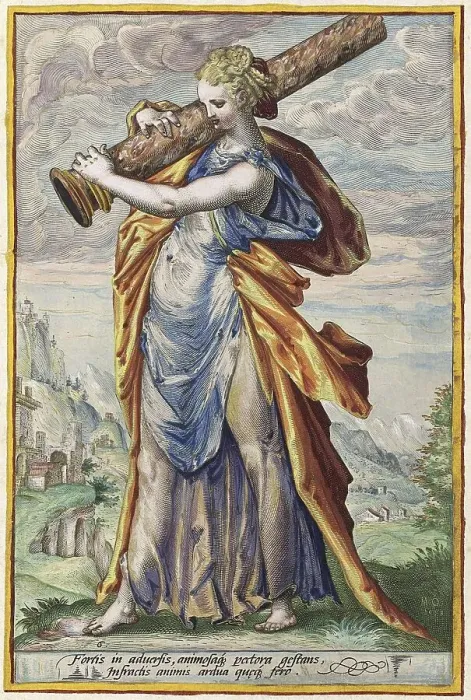 Framed Print : Fortitudo. allegorical representation of bravery Framed Print : Fortitudo. allegorical representation of bravery