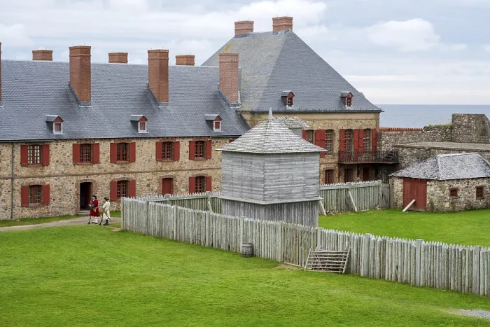 Framed Print : Fortress Louisburg Panorama rear view Sydney Canada