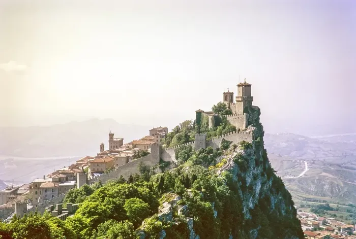 Framed Print : Fortress on Mount Titano, Republic of San Marino, Europe 1969
