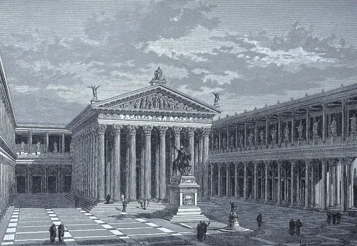 Framed Print : The Forum Julianum, Caesar's Buildings in Rome