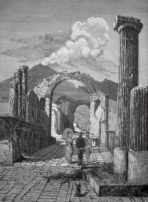 Framed Print : Forum Street in the ruined city of Pompeii Framed Print : Forum Street in the ruined city of Pompeii