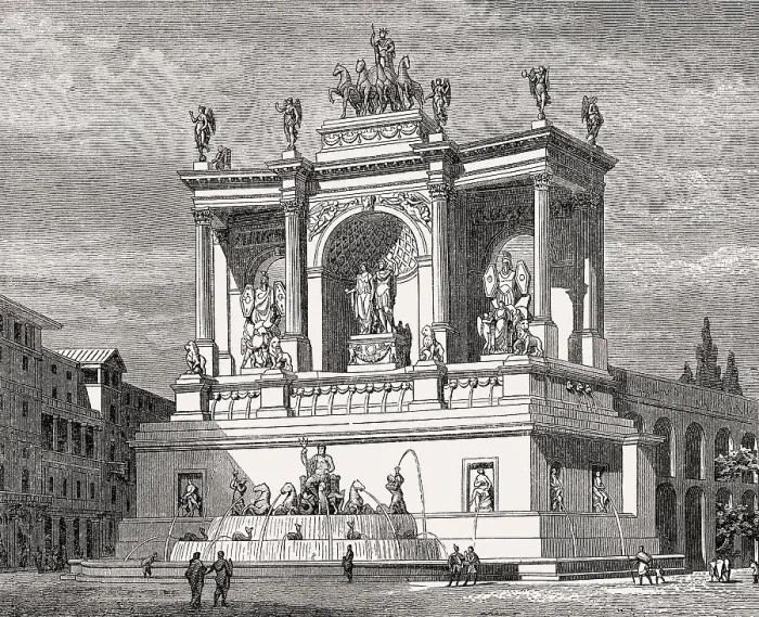 Framed Print : The fountain of Alexander Severus at Rome Framed Print : The fountain of Alexander Severus at Rome