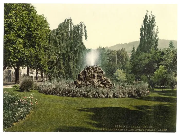 Framed Print : Fountain in Lichtental Allee in Baden-Baden Framed Print : Fountain in Lichtental Allee in Baden-Baden