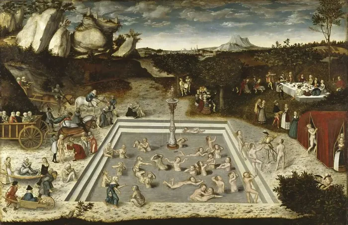 Framed Print : The Fountain of Youth, painting by Lucas Cranach the Elder Framed Print : The Fountain of Youth, painting by Lucas Cranach the Elder