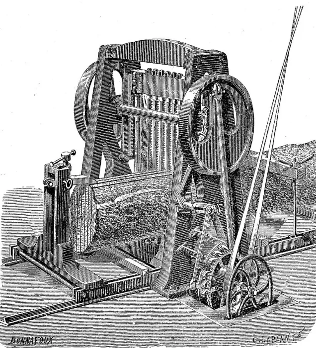 Framed Print : A frame saw from 1880, sawmill Framed Print : A frame saw from 1880, sawmill