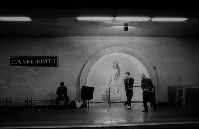 Framed Print : France, Paris, 22.03.1990, Metro station Louvre