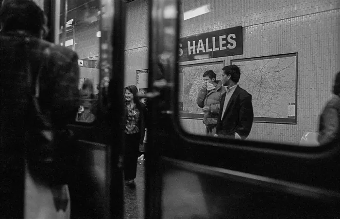 Framed Print : France, Paris, 24.03.1990, Metro station Les Halles