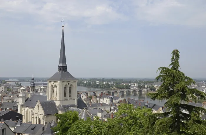 Framed Print : France, Saumur, church, old town Framed Print : France, Saumur, church, old town