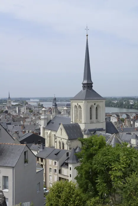 Framed Print : France, Saumur, church, old town