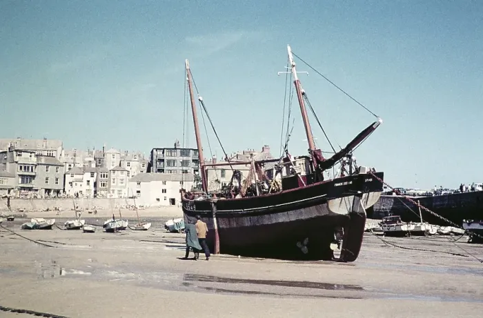 Framed Print : Francis Stevens fishing boat, St Ives, Cornwall, England, United Kingdom September 1960