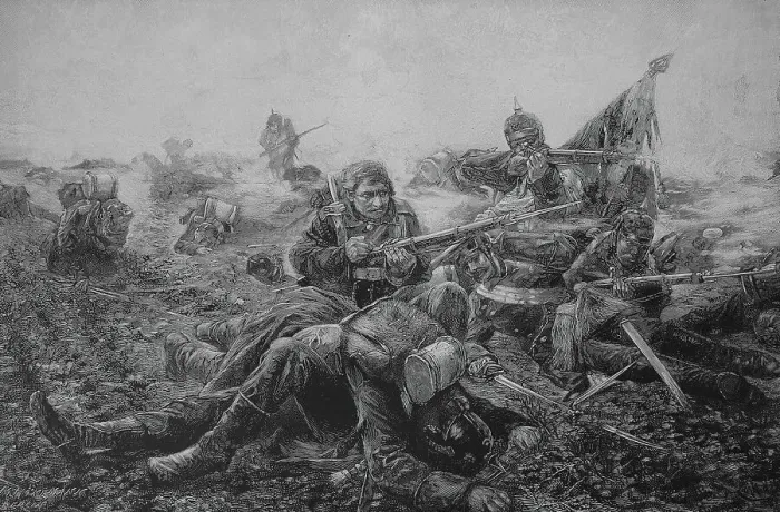 Framed Print : Franco-Prussian War, The Fall of the 2nd Battalion of the 61st Regiment in Dijon in January 1871 Framed Print : Franco-Prussian War, The Fall of the 2nd Battalion of the 61st Regiment in Dijon in January 1871