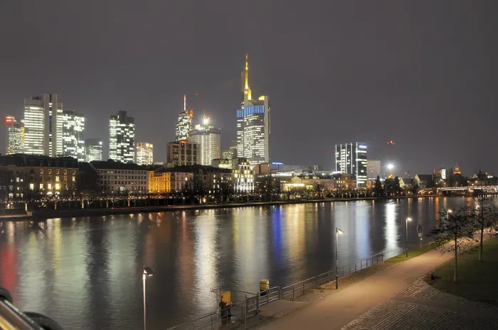 Framed Print : Frankfurt, skyscrapers, skyscrapers