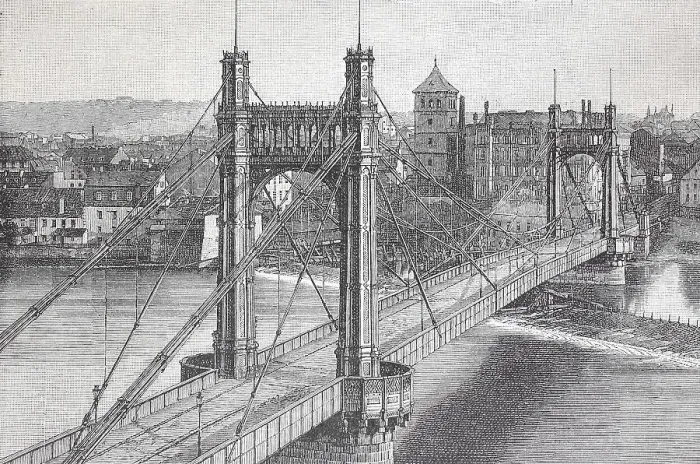 Framed Print : Franz Joseph Bridge, later renamed Stefanik Bridge