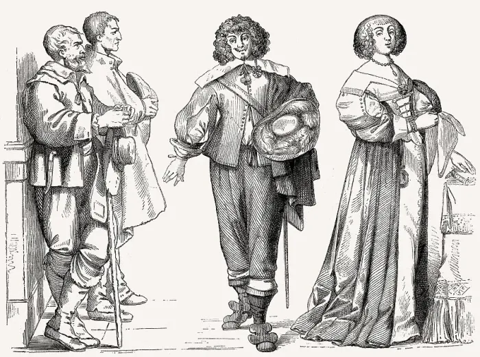 Framed Print : Franzoesische Kostueme, 17. Jahrhundert
