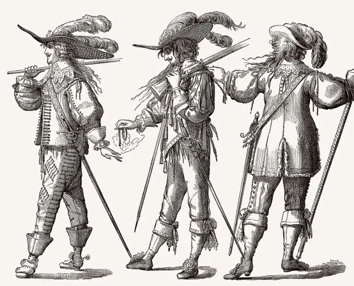 Framed Print : Franzoesische Musketiere, 1635