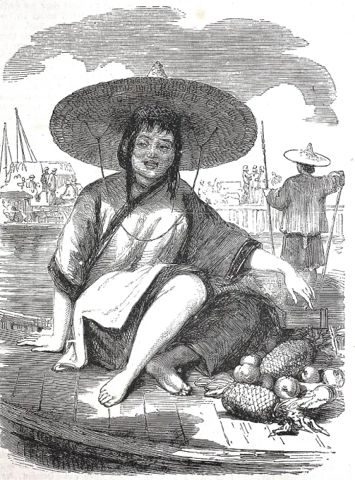 Framed Print : Frau, Fruchtehandlerin in China Framed Print : Frau, Fruchtehandlerin in China