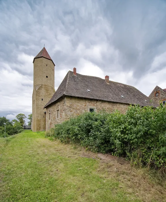 Framed Print : Freckleben Castle, Romanesque hilltop castle