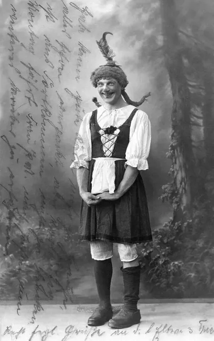 Framed Print : Fred Unverzagt, humorist, man dressed up as woman Framed Print : Fred Unverzagt, humorist, man dressed up as woman