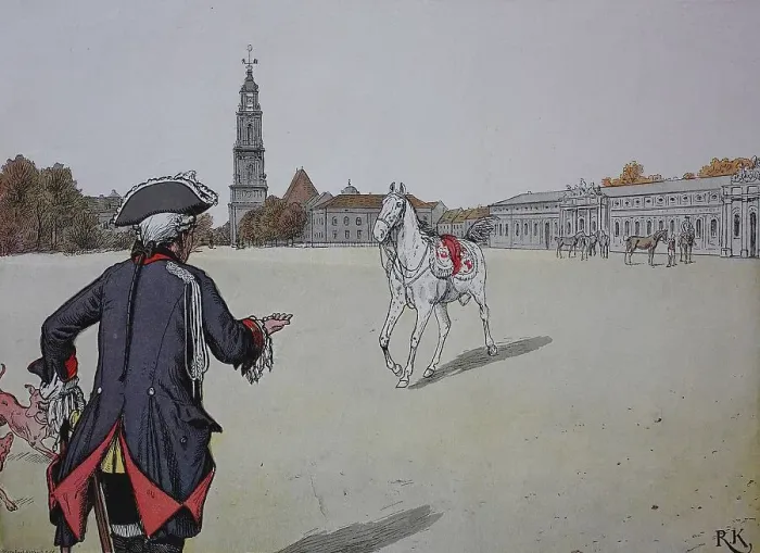 Framed Print : Frederick the Great, Frederick II 1712-1786 and his horse Conde