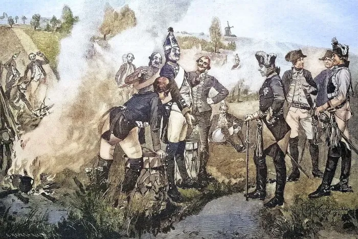 Framed Print : Frederick the Great among his grenadiers