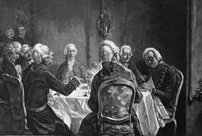 Framed Print : Frederick the Great and the sleeping Zieten at a table Framed Print : Frederick the Great and the sleeping Zieten at a table
