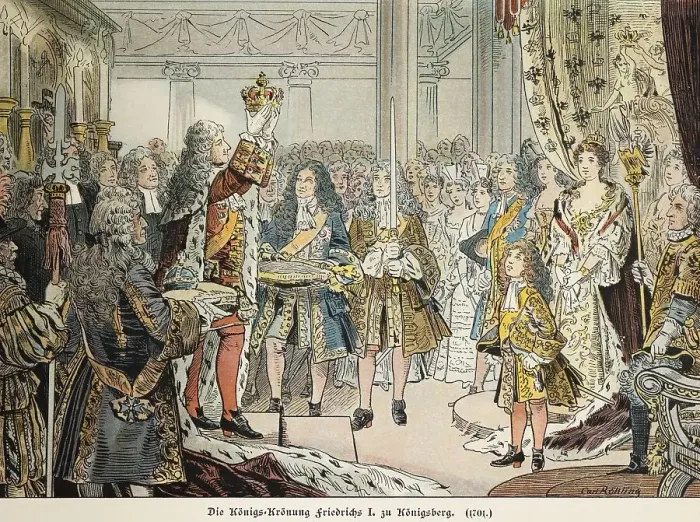 Framed Print : Frederick I crowned king in Koenigsberg 1701 Framed Print : Frederick I crowned king in Koenigsberg 1701