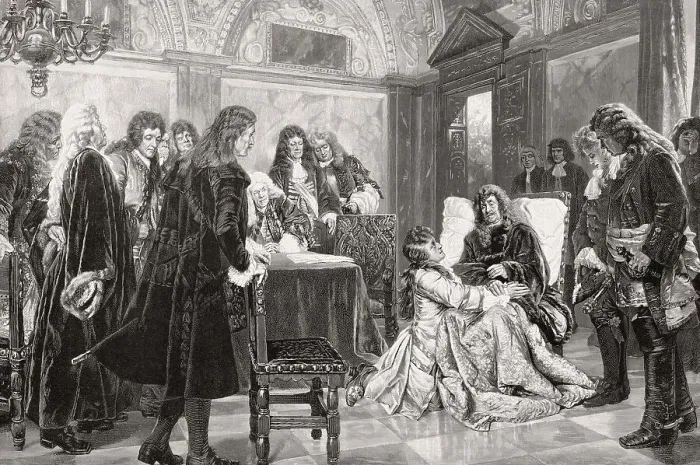 Framed Print : Frederick I at the sickbed of Frederick William Framed Print : Frederick I at the sickbed of Frederick William