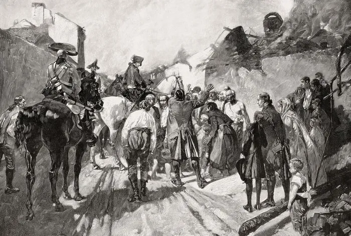Framed Print : Frederick II, before the Battle of Zorndorf
