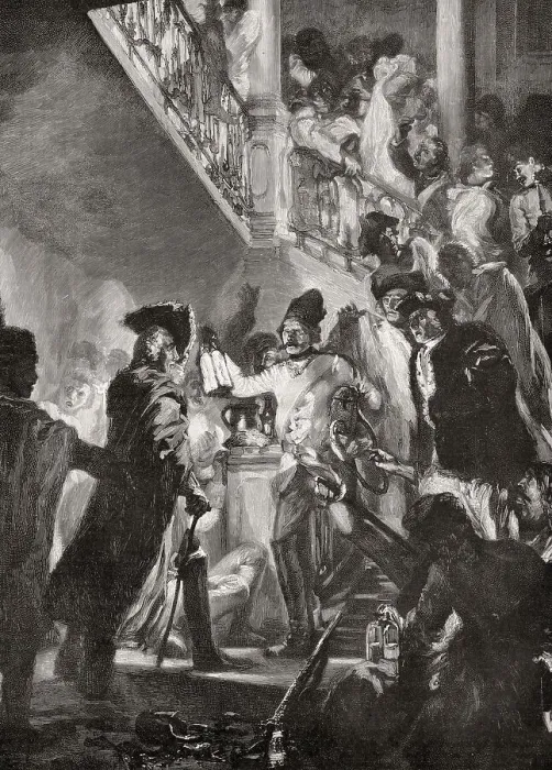 Framed Print : Frederick II, Lissa castle, after the Battle of Leuthen Framed Print : Frederick II, Lissa castle, after the Battle of Leuthen