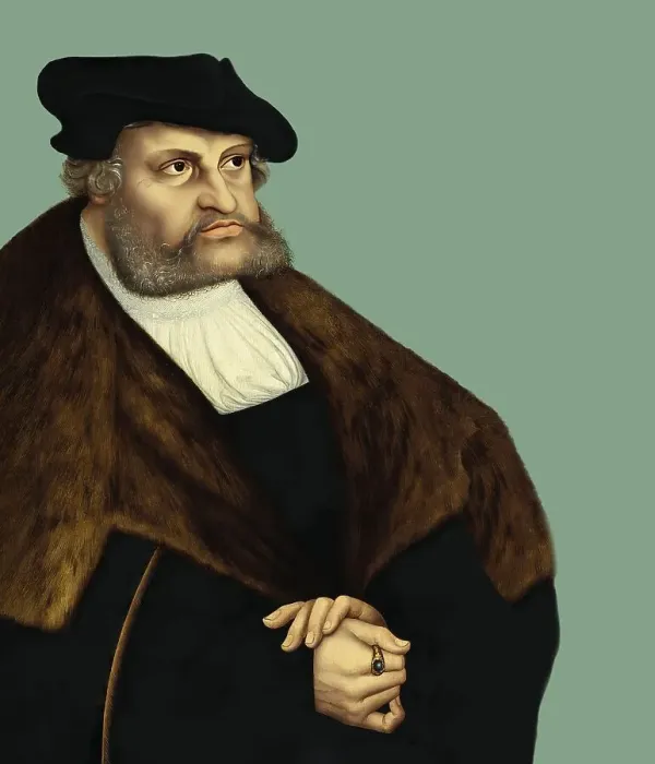 Framed Print : Frederick III or Frederick the Wise, 1463 - 1525, Prince-elector of Saxony, digitally edited after a painting by Lucas Cranach the Elder, Friedrich III. oder Friedrich der Weise, 1463 - 1525, Kurfuerst von Sachsen