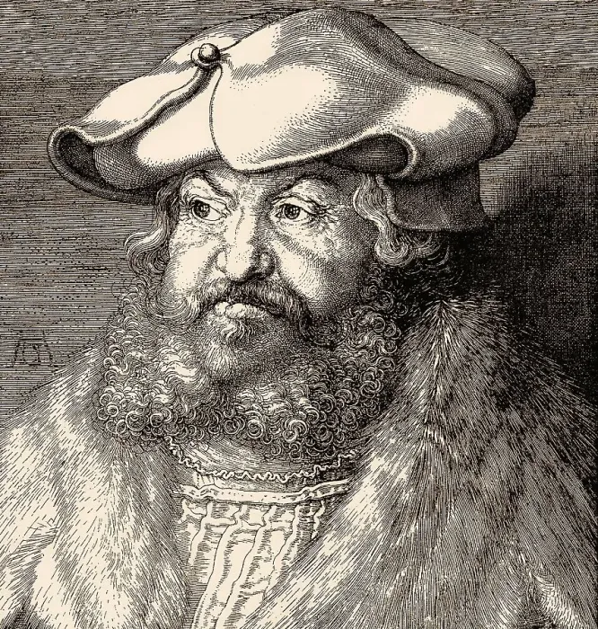 Framed Print : Frederick III or Frederick the Wise, 1463 - 1525, Prince-elector of Saxony, digitally edited after Albrecht Duerer, Friedrich III. oder Friedrich der Weise, 1463 - 1525, Kurfuerst von Sachsen
