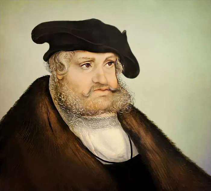 Framed Print : Frederick III or Frederick the Wise, 1463 - 1525, Prince-elector of Saxony, digitally edited after a painting by Lucas Cranach the Elder, Friedrich III. oder Friedrich der Weise, 1463 - 1525, Kurfuerst von Sachsen