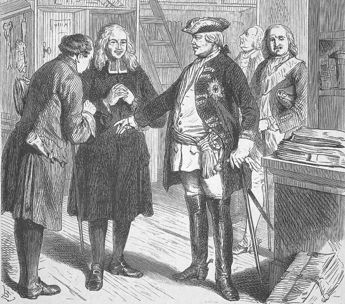 Framed Print : Frederick William I of Prussia at Francke and Elers in Halle