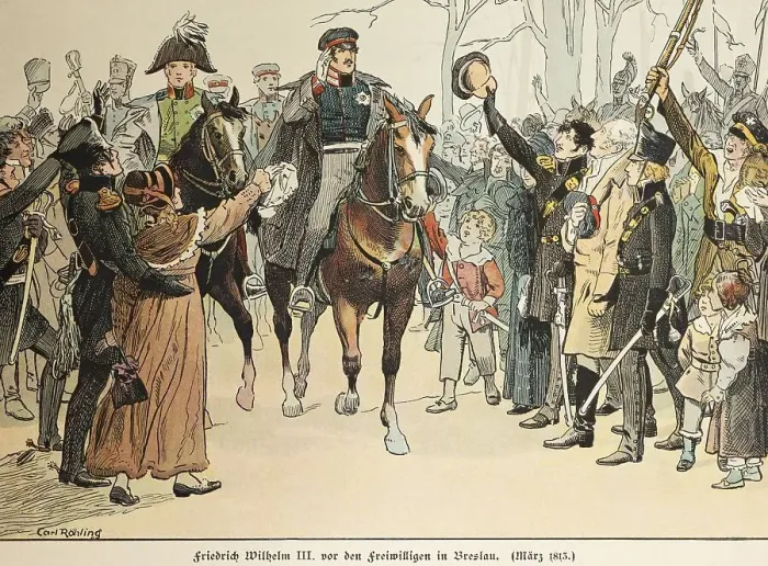 Framed Print : Frederick William III, Volunteers in Breslau 1813