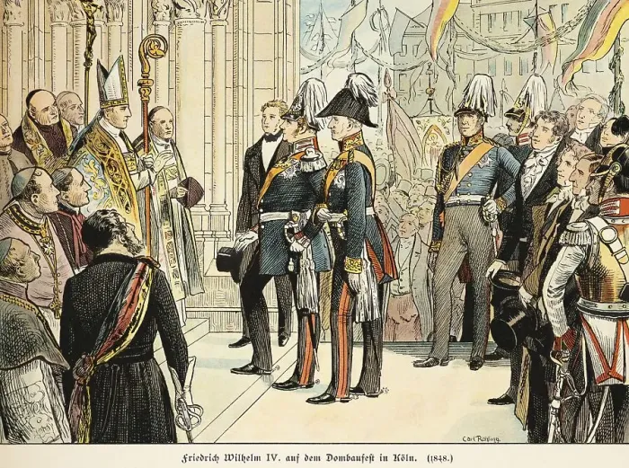 Framed Print : Frederick William IV at the Cathedral Festival in Cologne 1848