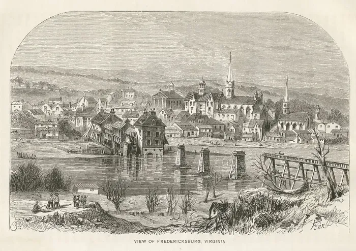 Framed Print : Fredricksburg, Virginia in Civil War times Framed Print : Fredricksburg, Virginia in Civil War times