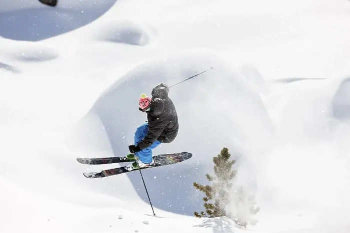 Framed Print : Freerider, skier jumping, snowy landscape Framed Print : Freerider, skier jumping, snowy landscape
