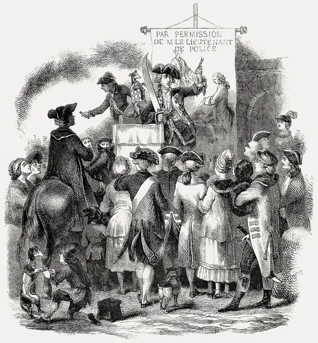 Framed Print : French charlatans, 18th century