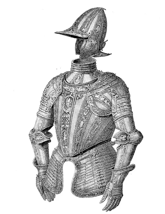Framed Print : French half-armour, knight's armour