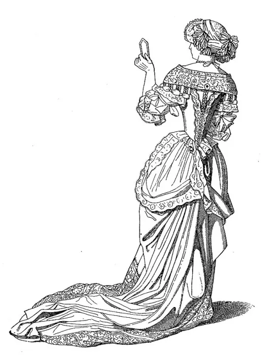 Framed Print : French Lady in 1675, History of Fashion