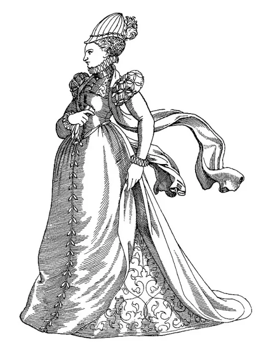Framed Print : French noble lady, in the year 1570 Framed Print : French noble lady, in the year 1570