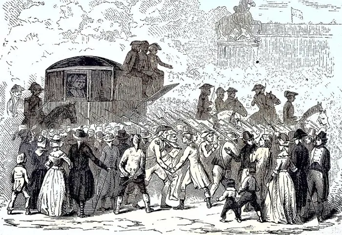 Framed Print : French Revolution. Return of the royal family to Paris after the failed escape attempt Framed Print : French Revolution. Return of the royal family to Paris after the failed escape attempt